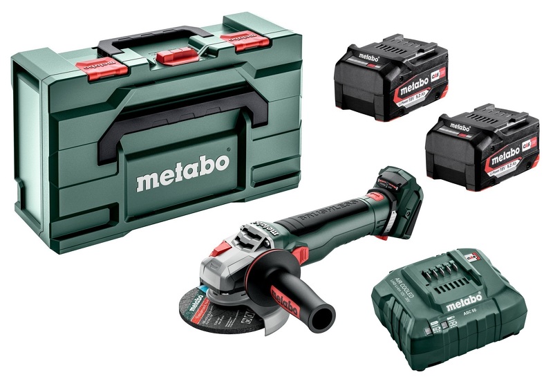 Metabo WB 18 LT BL 11-125 Quick 18V Li-Ion Accu-slijper Set (2x 5.2Ah) In MetaBox EAN: 4061792206106