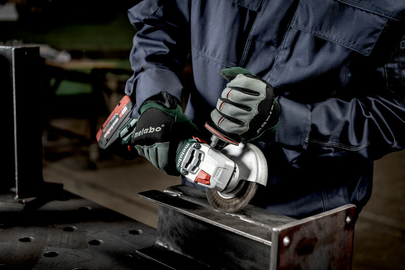 Metabo WB 18 LT BL 11-125 Quick 18V Li-Ion Accu-slijper Set (2x 5.2Ah) In MetaBox - Detailed view of the product