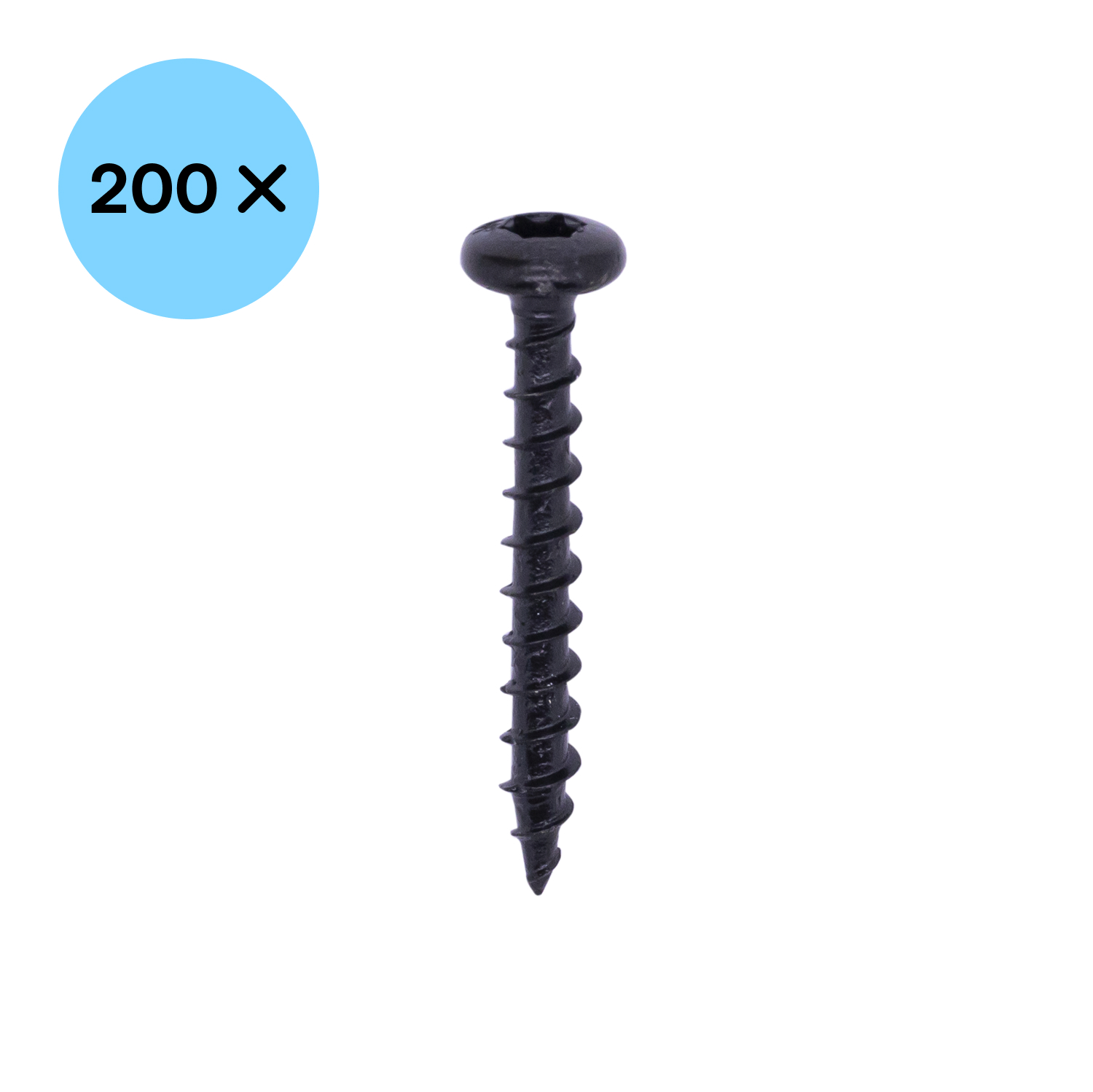 Woodies 61650378 Ultimate Blackline Spaanplaatschroef Shield - TX30 - 5.0 X 40mm - Cilinderkop - Voldraad - Gecoat (200st) thumbnail 2