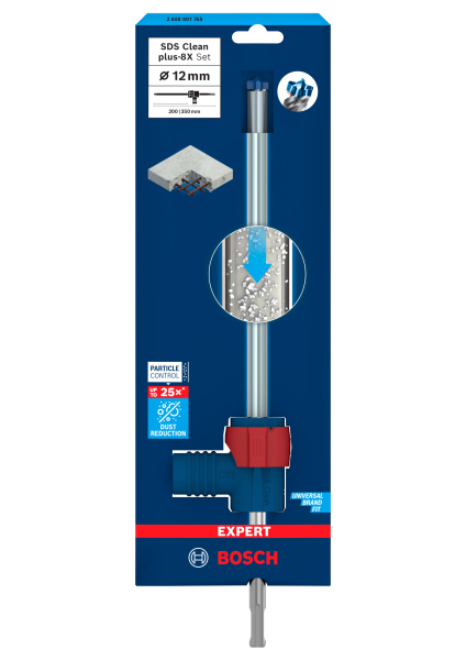 Bosch 2608901765 EXPERT Hamerboor SDS Clean SDS Plus-8X - 12x200x350mm Met Connector - Detailed view of the product