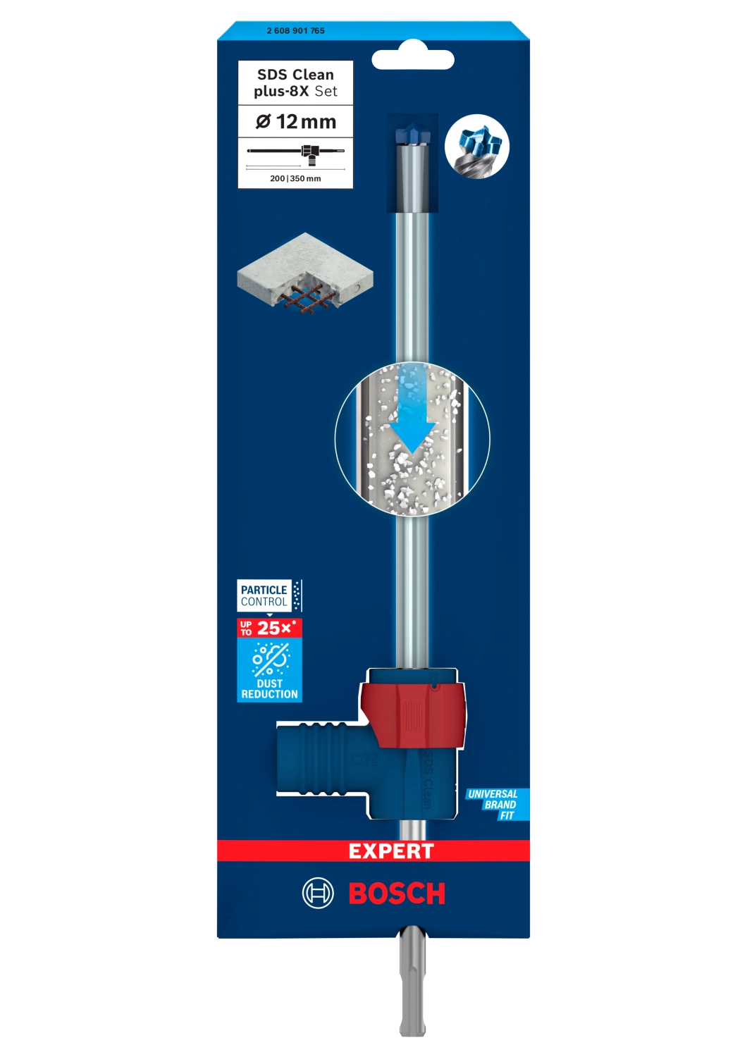 Bosch 2608901765 EXPERT Hamerboor SDS Clean SDS Plus-8X - 12x200x350mm Met Connector thumbnail 2
