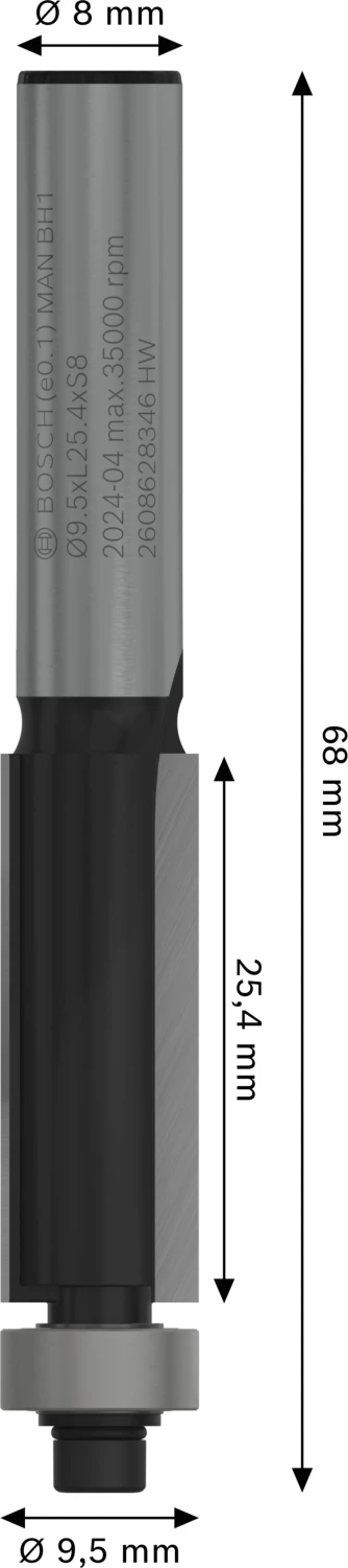 Bosch 2608628346 Kantenfrees - 8mm thumbnail 4