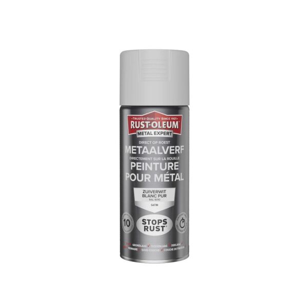 Rust-Oleum MetalExpert Zijdeglans - RAL 9010 Zuiverwit - 400ml