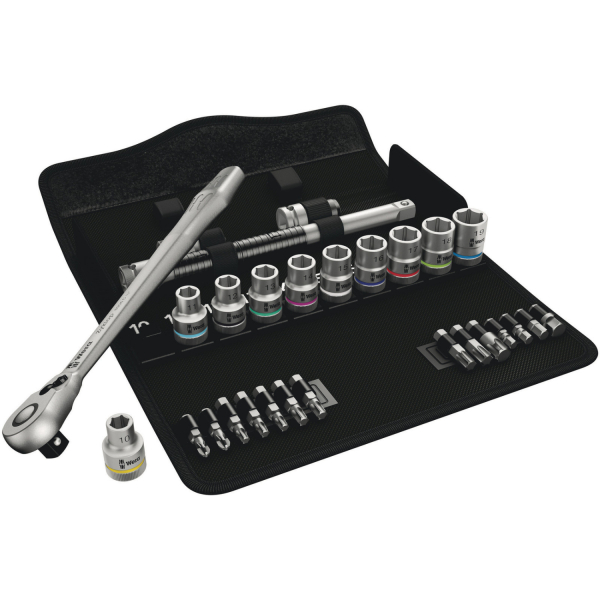 Wera 5004078001 8100 SC 8 Zyklop Metal Doppenset Met Omschakelpal - 1/2"