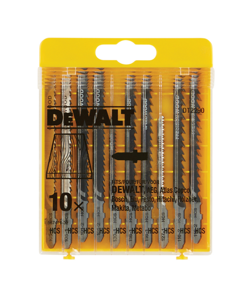 DeWALT DT2290 10 Delig Decoupeerzaagblad Set - Hout - Detailed view of the product