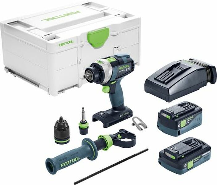 Festool TPC 18/4 5,0/4,0 I-Plus 18V Li-Ion Accu Klopboormachine Set (1x 4,0Ah&1x 5,0Ah) In Systainer - 75Nm