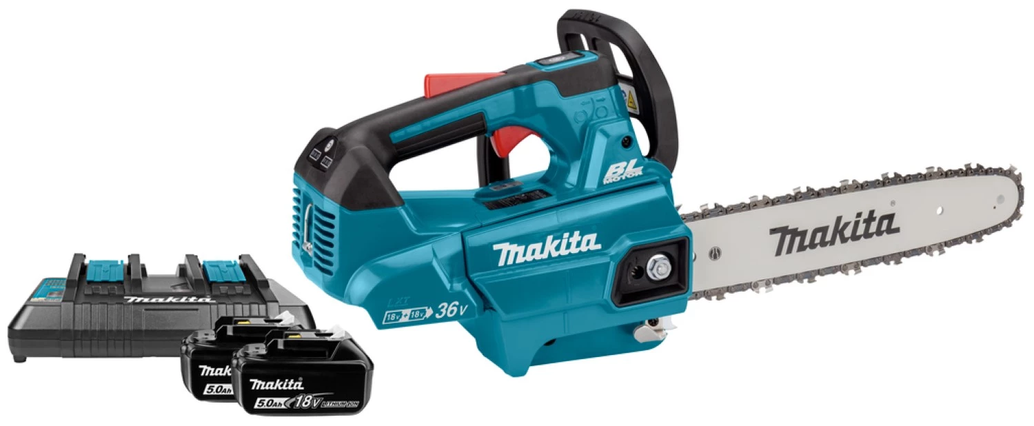 Makita DUC306PT2 LXT 2X18V Li-Ion Accu Tophandle Kettingzaag Set (2x 5.0Ah) - 30cm