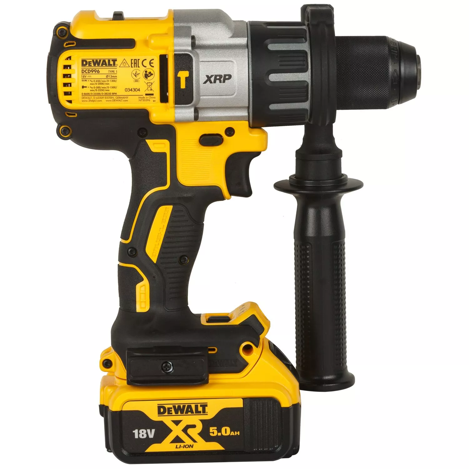 DeWALT DCD996P3K 18V Li-ion XR Accu Boor-/schroefmachine Set (3x 5.0Ah) In TSTAK - Koolborstelloos thumbnail 3