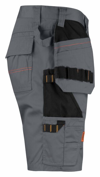 Jobman 2722 Werkbroek Kort Holsterpocket - Maat 52 - Grijs/Zwart - Detailed view of the product