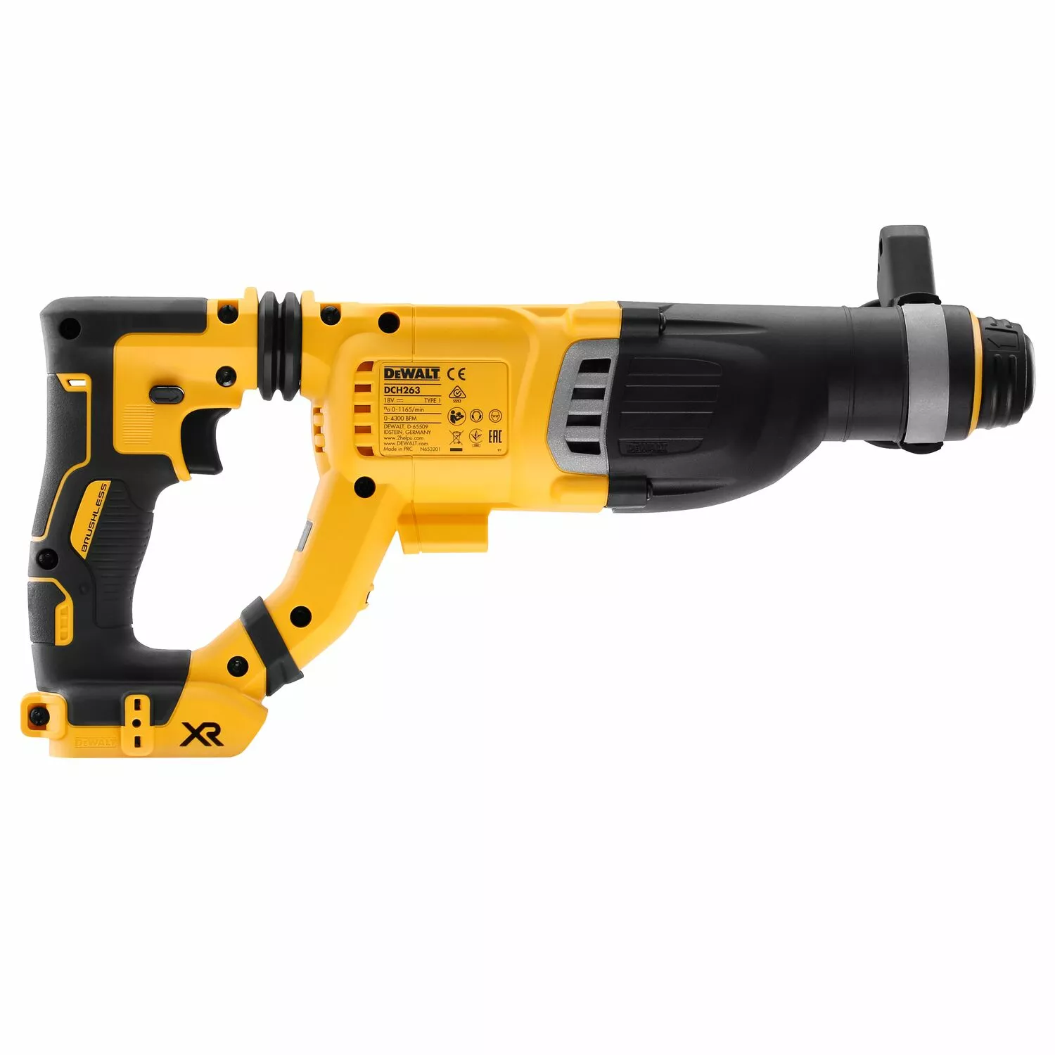 DeWALT DCH263N-XJ 18V Li-ion XR Accu SDS-plus Combihamer Body - 3J - Koolborstelloos thumbnail 4