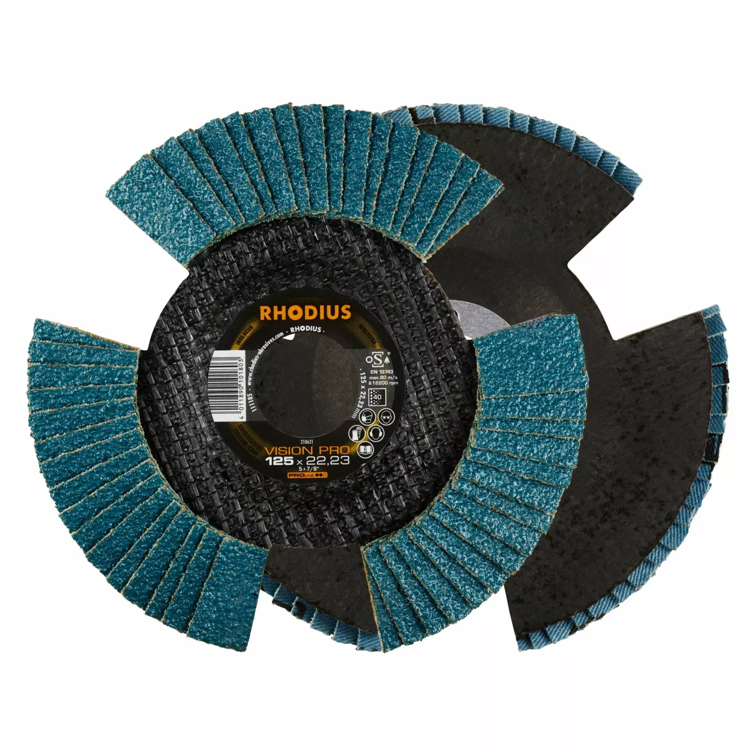 Rhodius 210631 Vision Pro PROline Ll Lamellenslijpschijf 125x22,23 (10 St) K40