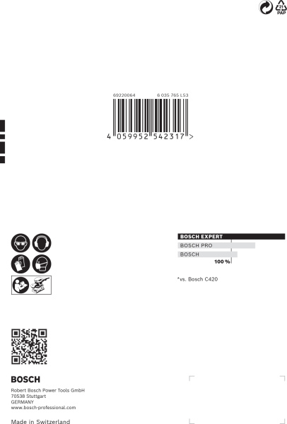 Bosch EXPERT C470 Schuurvel Best For Wood And Paint - 115 X 107mm - 10 St. - Detailed view of the product