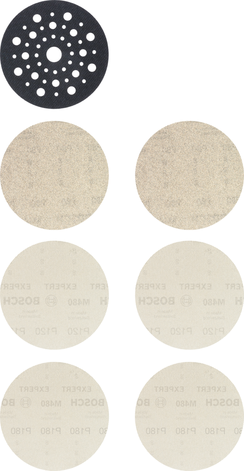 Bosch 2608901202 6-delige Expert M480 Schuurnetset + Tussenpad - 125mm