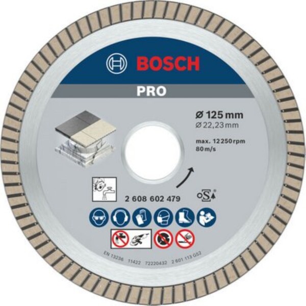 Bosch 615997670 PRO Diamantschijven Voor Tegels (3 Stuks) - 125mm - Met Thermomok - Detailed view of the product