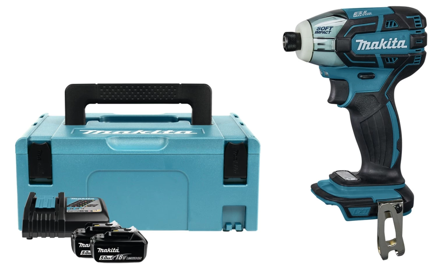 Makita DTS141RTJ 18V Li-Ion Accu Impuls Slagschroevendraaier Set (2x 5.0Ah Accu) In Mbox - Koolborstelloos