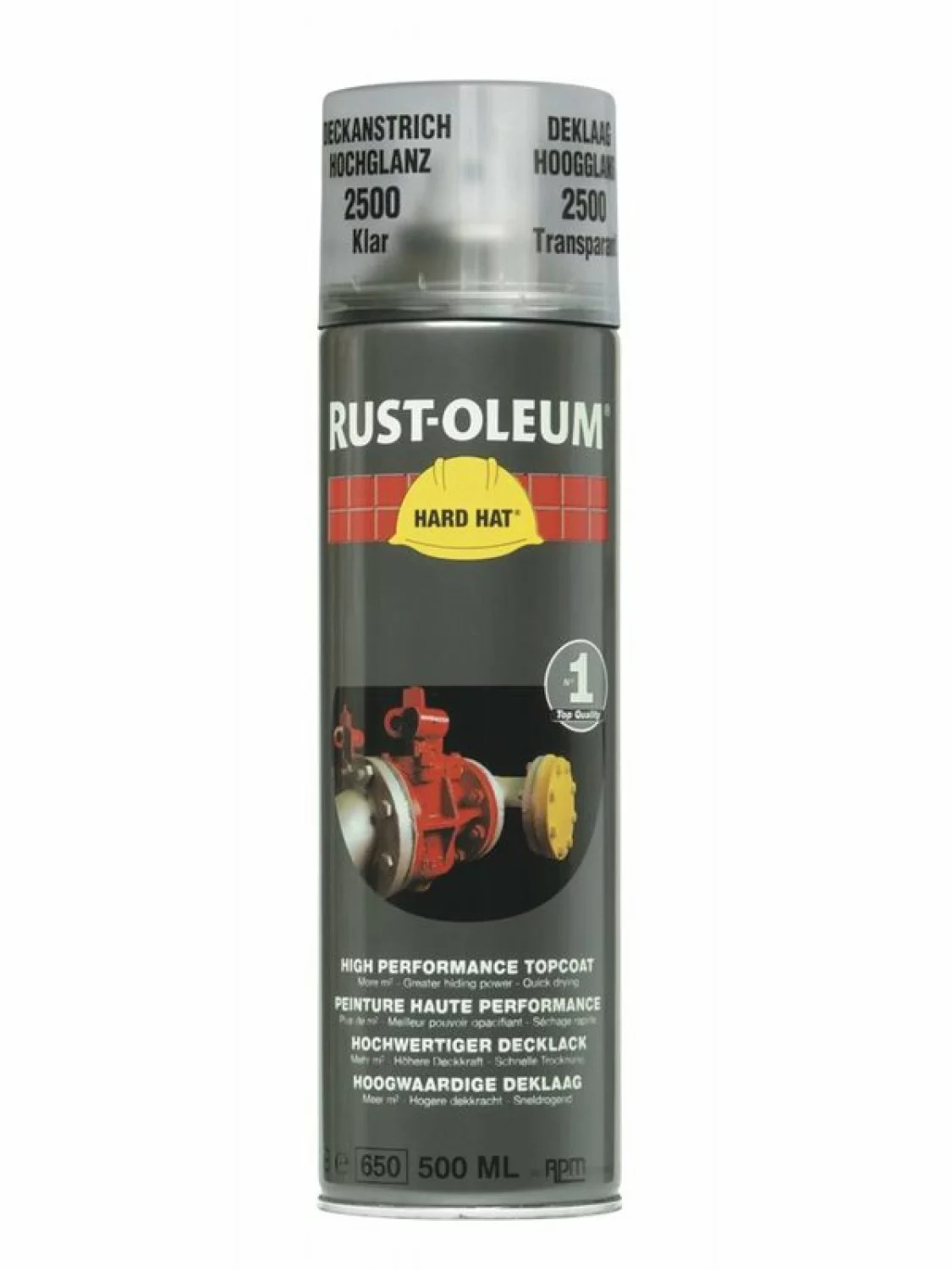 Rust-Oleum Hard Hat Topcoat Spray - Transparant- 0,5L