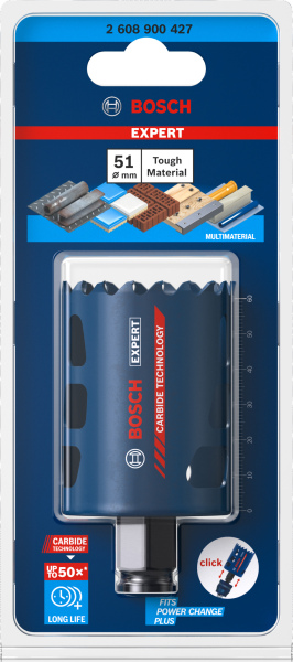 Bosch 2608900427 EXPERT Power-Change Gatzaag Tough Material - 51mm - Detailed view of the product