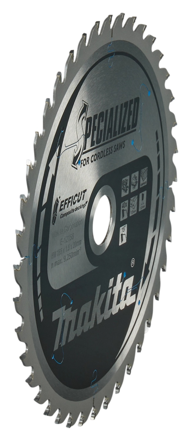 Makita E-12158 Efficut Cirkelzaagblad WPC - 165x20x1,5mm 40T thumbnail 2