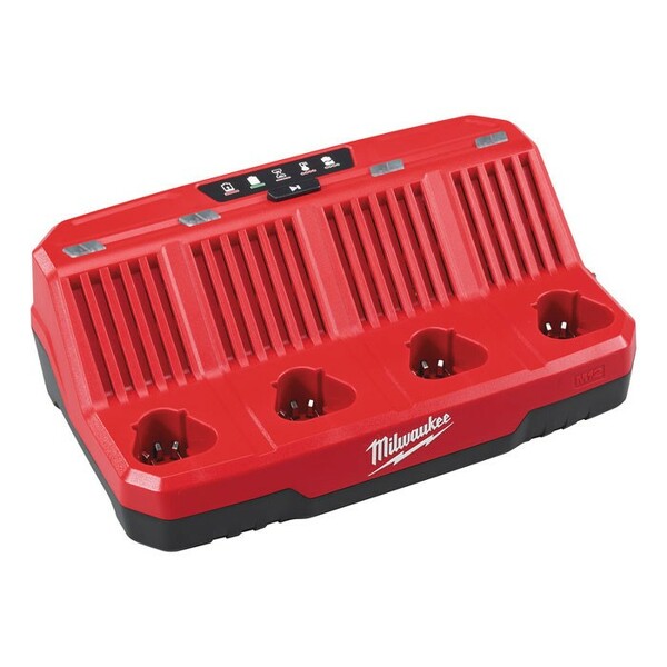 Milwaukee M12 C4 12V Li-Ion Accu Multilader - 4 Accu's EAN: 4002395382156