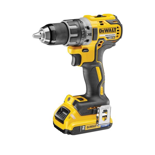 DeWALT DCD791D2 18V Li-ion XR Accu Boor-/schroefmachine Set (2x 2.0Ah) In TSTAK - Koolborstelloos - Detailed view of the product