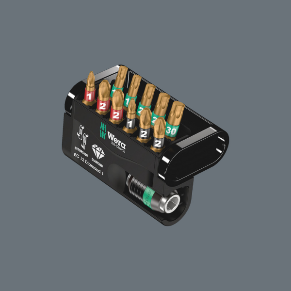 Wera 5057421001 12-delige Bit-Check Diamond Bitset - Detailed view of the product