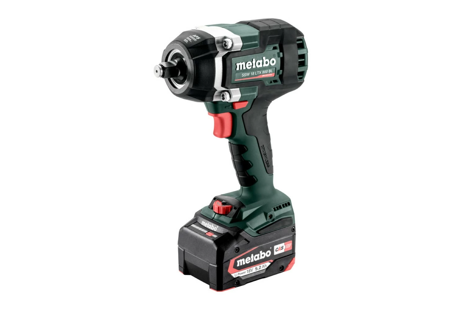 Metabo SSW 18 LTX 800 BL 18V Li-ion Accu Slagmoersleutel Set (2x 5.5Ah Accu) In MetaBOX - 800Nm thumbnail 2
