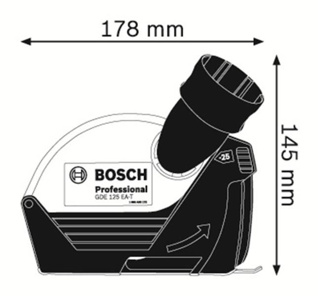 Bosch GDE 125 EA T Stofkap Voor Haakse Slijpers - 125mm - Toolless Aansluiting - Detailed view of the product