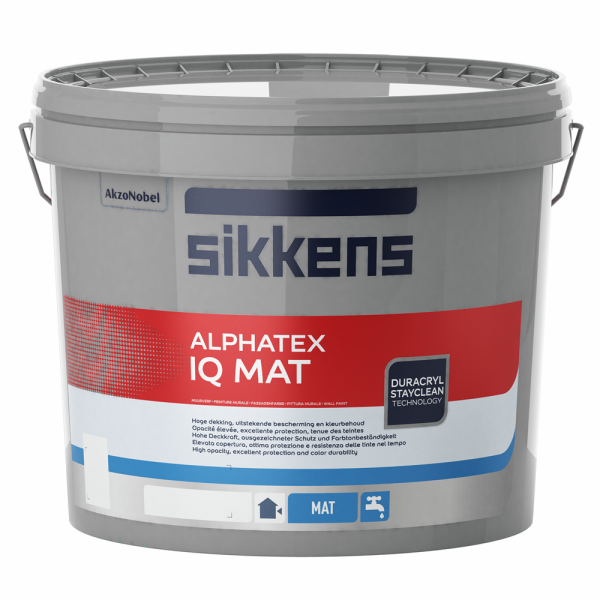 10 ltr Sikkens Alphatex IQ Mat wit