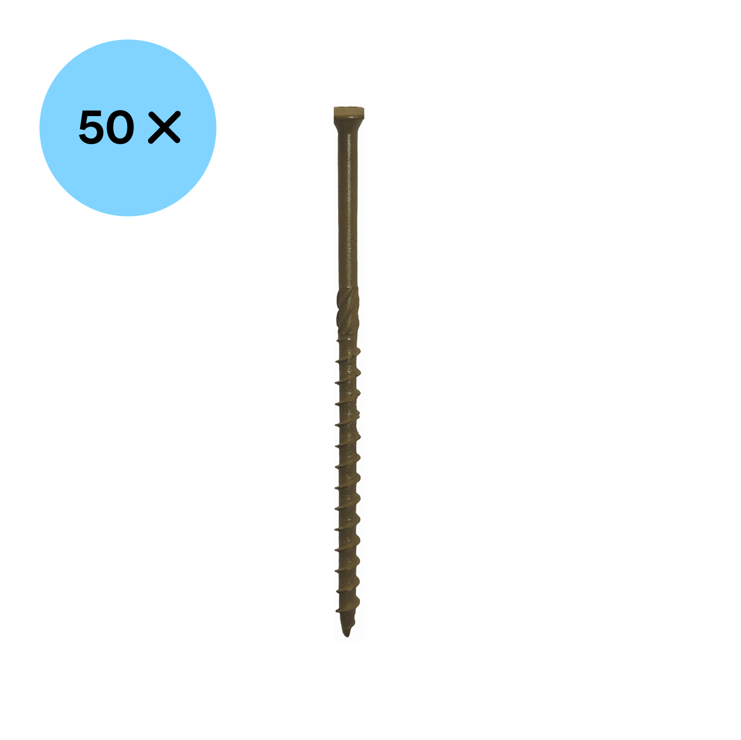 Woodies 61981701 Ultimate Tellerkopschroef Gehard Staal - TX40 - 8.0 X 140mm - Tellerkop - Deeldraad - Gecoat (50st) thumbnail 2