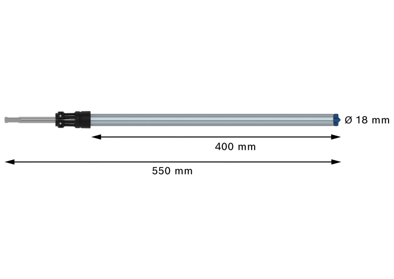 Bosch 2608901780 EXPERT Hamerboor SDS Clean SDS Plus-8X - 18x400x550mm - Detailed view of the product