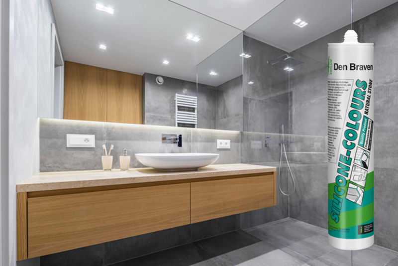 Zwaluw Den Braven 12012317 - Silicone + Natural Stone Siliconenkit - Lichtgrijs - 310ml - Detailed view of the product