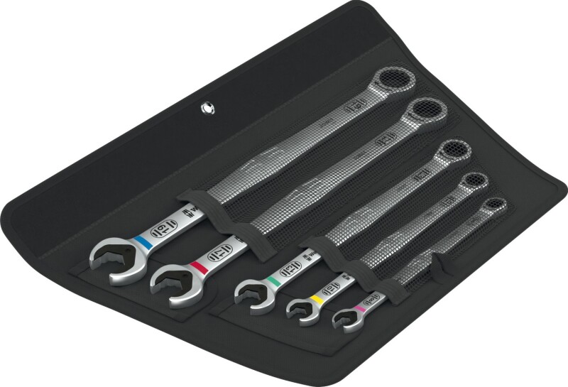 Wera 05020380001 5-delige 6007 Joker 5 Set 1 Steek-ringratelsleutelset - 8-19mm