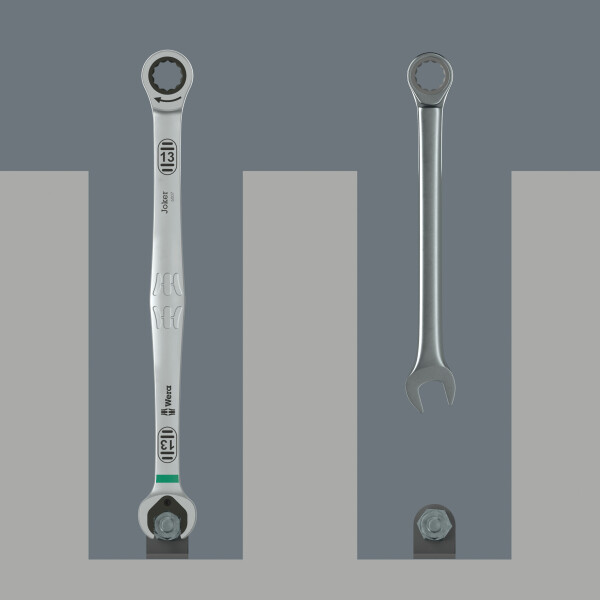 Wera 05020380001 5-delige 6007 Joker 5 Set 1 Steek-ringratelsleutelset - 8-19mm - Detailed view of the product