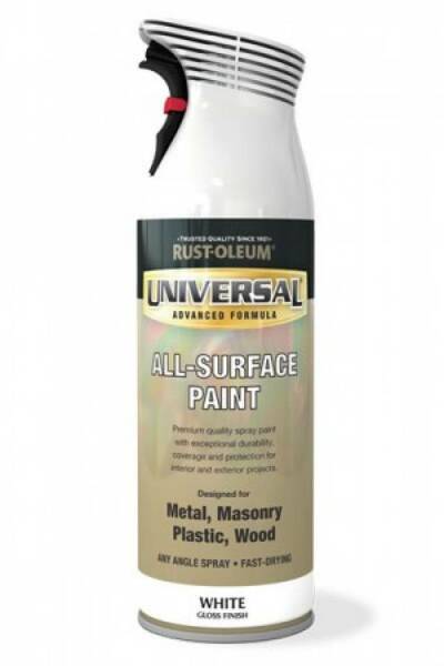 rust-oleum painters touch universal zwart zijdeglans spuitbus 0.4 ltr