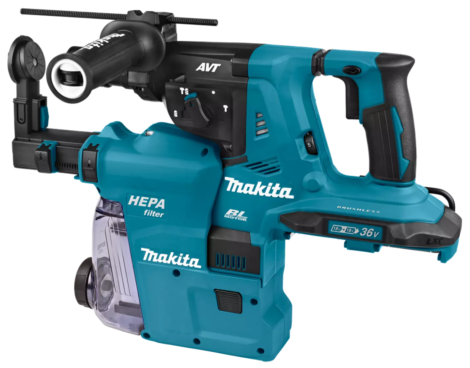 Makita DHR281ZWJ 36V (2x18V) Li-Ion Accu SDS-Plus Combihamer Body In Mbox - 2,9J thumbnail 4