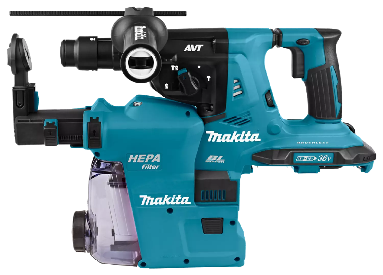 Makita DHR281ZWJ 36V (2x18V) Li-Ion Accu SDS-Plus Combihamer Body In Mbox - 2,9J thumbnail 3