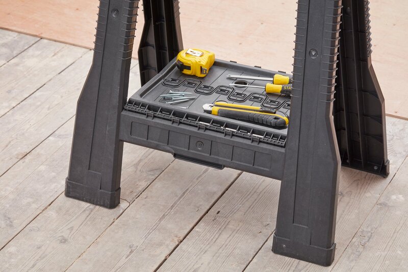 Stanley STST1-70355 Kunststof Schragen Opvouwbaar Junior - Draagcapaciteit 360 Kg (set Van 2 Stuks) - Detailed view of the product