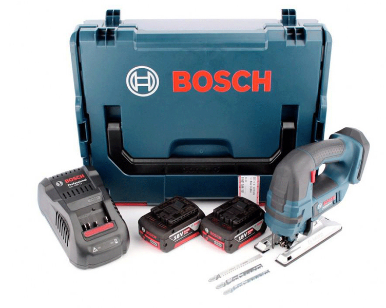 Bosch GST 18 V-LI B 18V Li-Ion Accu Decoupeerzaag Set (2x 5.0Ah Accu) In L-Boxx - D-greep - Variabel EAN: 3165140861588
