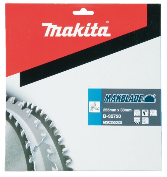 Makita B-32720 Afkortzaagblad Hout - 255x30x2,3mm 32T - Detailed view of the product