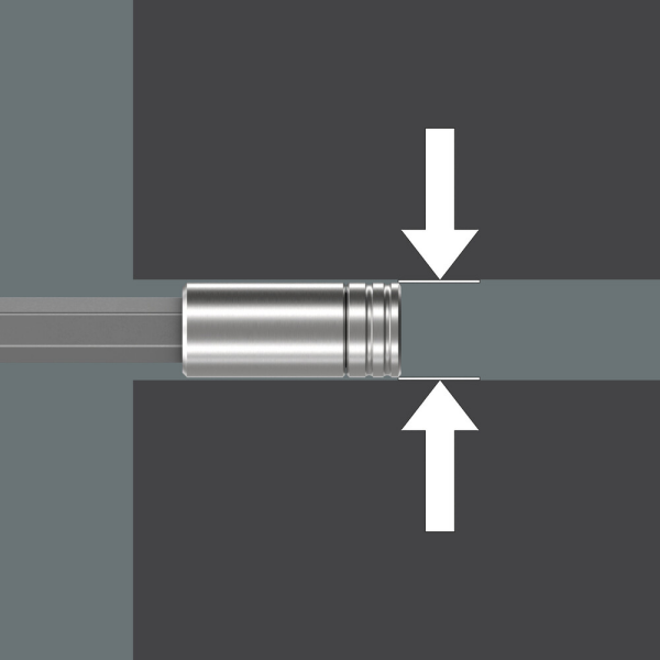 Wera 05051028001 7-delig Kraftform Kompakt 27 XL Universal 1 Handbithouder Met Vast Kling - 1/4"x300mm - Incl 6 Bits - Detailed view of the product