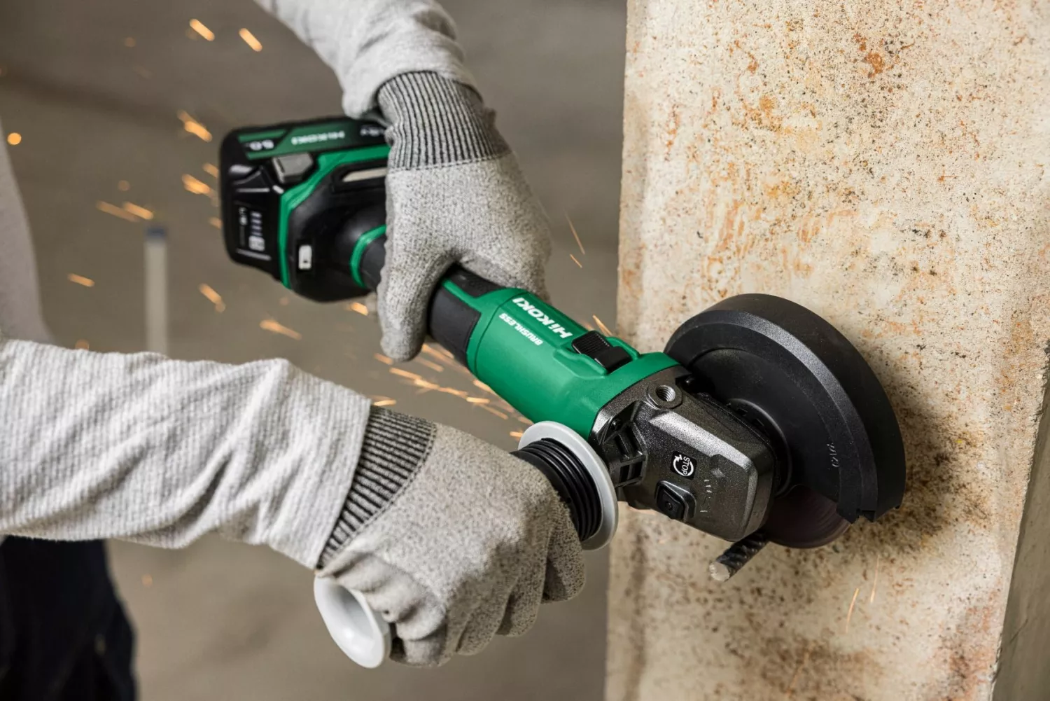 HiKOKI G1813DVEW2Z 18V Li-ion Accu Haakse Slijpmachine Body In HSC II Koffer - 125mm thumbnail 4