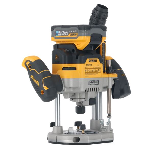 DeWALT DCW620H2 18V Li-ion Accu Bovenfrees Set (2x 5.0Ah POWERSTACK Accu) In TSTAK - 12mm - Detailed view of the product