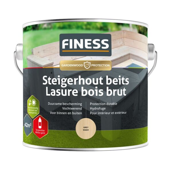 Finess steigerhoutbeits grey-wash - 2,5 liter