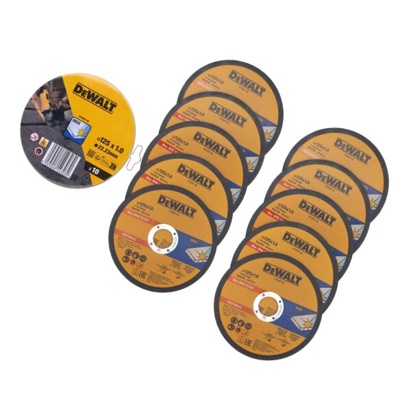 DeWALT DT3507 Doorslijpschijf - 125 X 22,23 X 1,0mm - RVS - Inox (10st) - Detailed view of the product