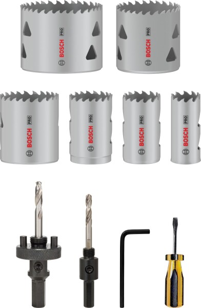 Bosch 2608900524 PRO 12-delige Gatzagenset - Multi Material - 22,29,35,44,51,64 Mm