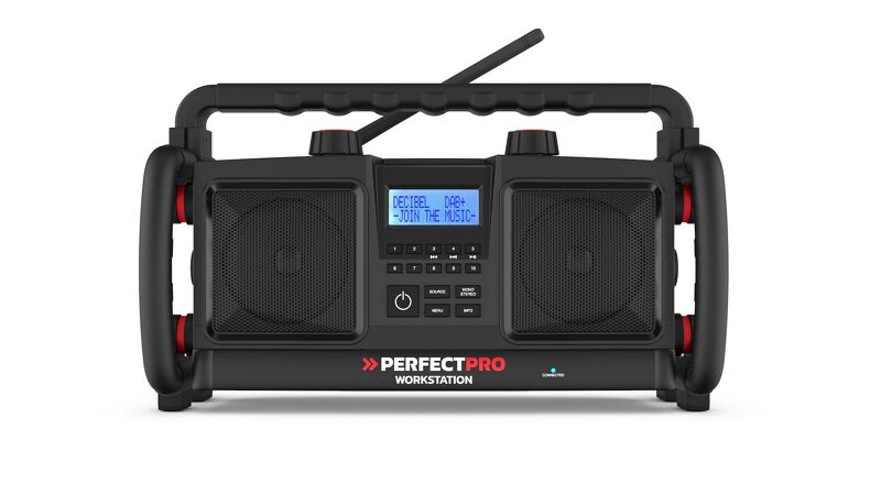 PerfectPro WORKSTATION Bouwplaats Radio - FM - DAB+ - Bluetooth - USB - Oplaadbaar - IP65 - WS3