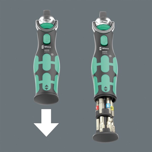 Wera 05004285001 27-delige 8009 Zyklop Pocket Set 4 Ratel- En Doppenset - 3/8"+ 1/4" - Detailed view of the product