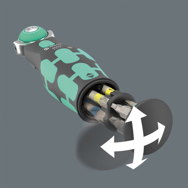 Wera 05004285001 27-delige 8009 Zyklop Pocket Set 4 Ratel- En Doppenset - 3/8"+ 1/4" - Detailed view of the product