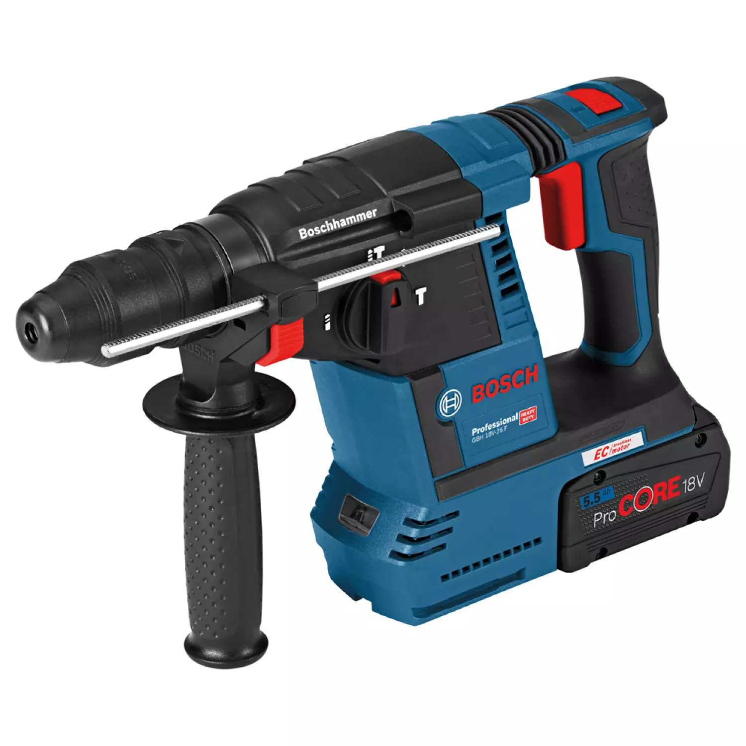 Bosch Professional Professional GBH 18V-26 F Accu Boorhamer 18V 55Ah Li-Ion SDS PLUS 26J In L-Boxx - 061191000F