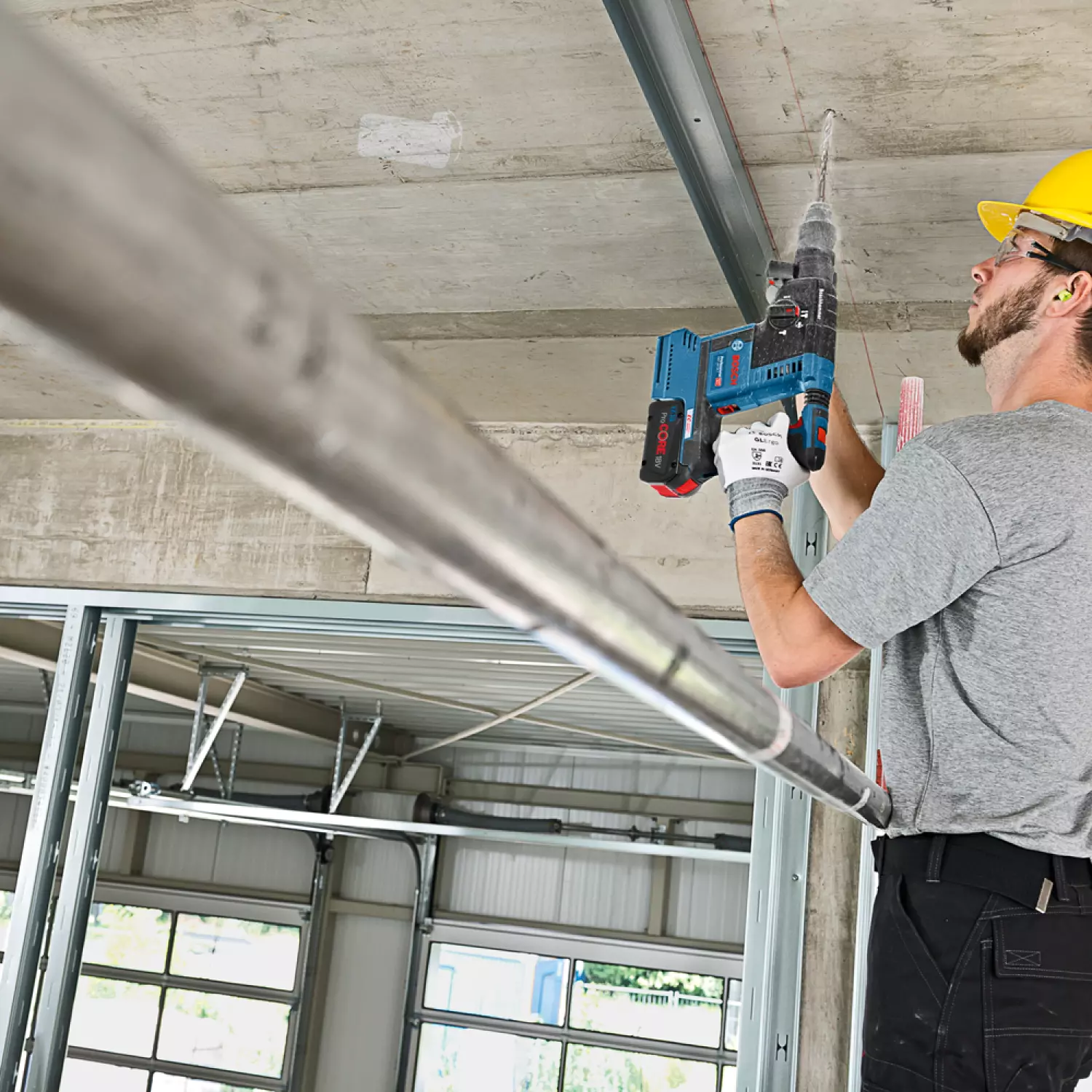 Bosch GBH 18V-26 F 18V Li-Ion Accu SDS-plus Combihamer Set (2x 5.5Ah ProCORE Accu) In L-Boxx - 2,6J - Koolborstelloos thumbnail 4